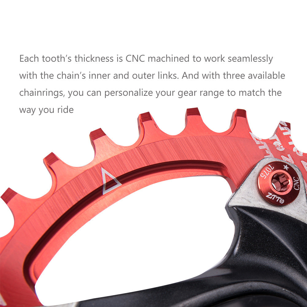 ZTTO 104BCD Positive Negative Teeth Bike Single Chainring Aluminum Alloy Crankset Single Speed Disc ZTTO 104BCD Positive Negative Teeth Bike Single Chainring Aluminum Alloy Crankset Single Speed Disc
